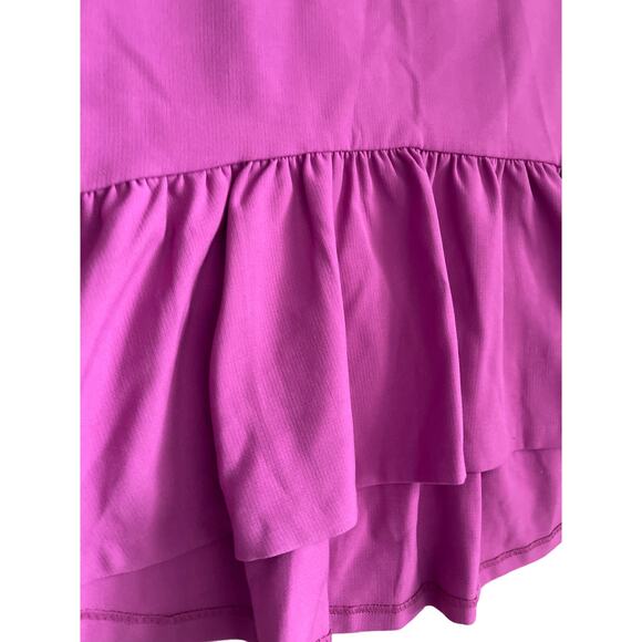 Ann Taylor Doubleweave Flounce Ruffled Midi Skirt in Purple Verbana Size 6 - Picture 4 of 10